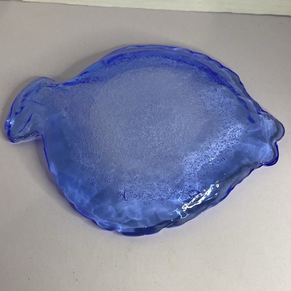 Blue bubble art glass - Picture 2 of 2